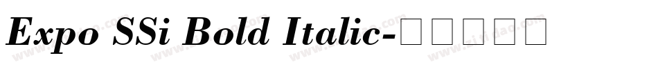 Expo SSi Bold Italic字体转换